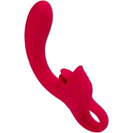 Вібратор EIS Silikon-Rabbit з масажером клітора, 21.5 см, водонепроникний (IPX7), акумуляторний, 2 мотори з 7 програмами вібрації, безпечний матеріал