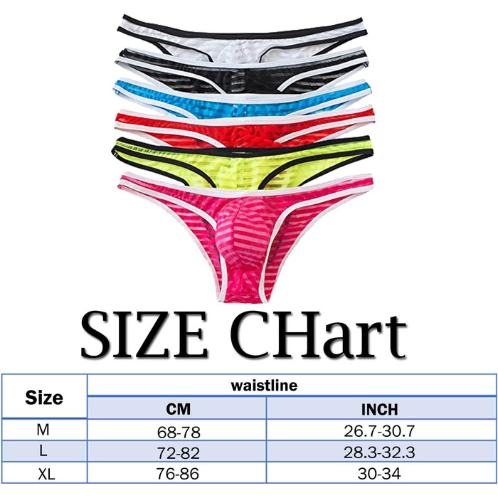 Сексуальна жіноча білизна QiaTi: 6 трусиків-стрінгів (XL, 6 шт.)