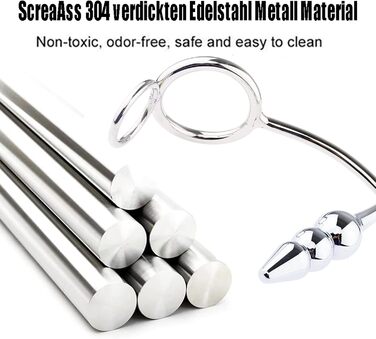 Сталевий подвійний кільце для статевих органів, кільце для яєчок, металевий гачковий кільце, анальний гачок з анальним плугом, кільце для статевих органів з анальним плугом, анальні кулі, розтягувач яєчок, сексуальна іграшка для чоловіків, пар, 40 мм