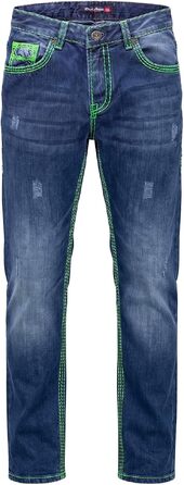 Чоловічі джинси Rock Creek Denim M33 з товстими швами, сині (31W / 32L, Rc-2271)