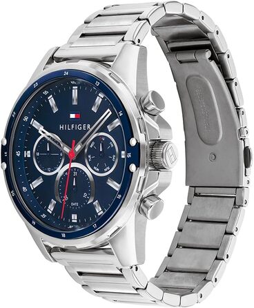 Чоловічий кварцовий годинник Tommy Hilfiger Multi Zifferblatt (Сріблястий/Темно-синій)