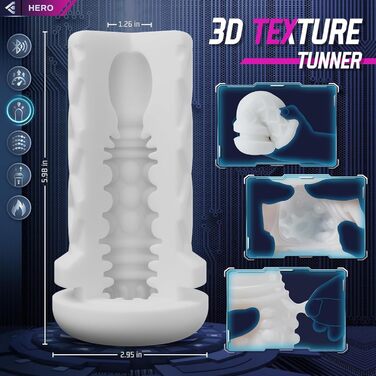 Електричний мастурбатор з AI та Bluetooth для чоловіків - чорний