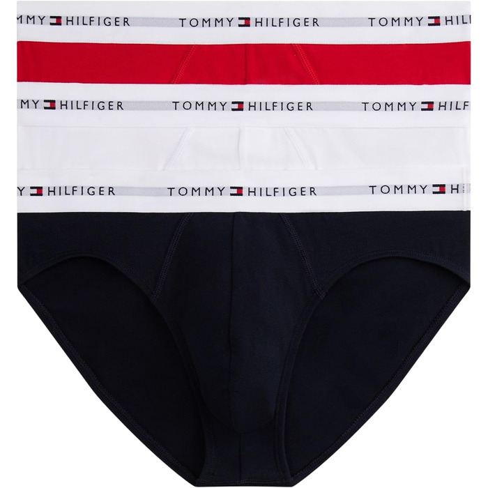 Слип Tommy Hilfiger чоловічий 3p Um0um0370, XL, блакитний (білий/червоний/блакитний)