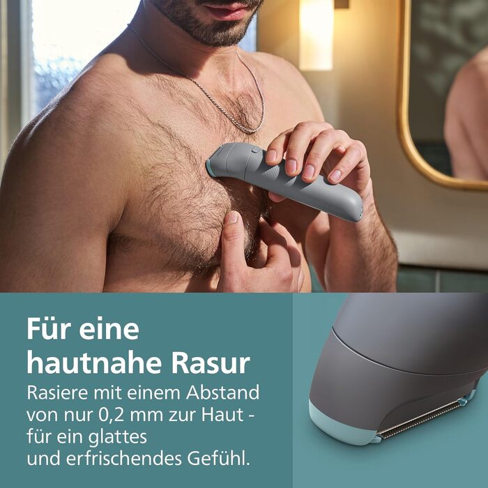 Тример для тіла та інтимних зон Philips Bodygroom Series 3000 BG3480/15, водонепроникний, з системою захисту шкіри, 80 хв роботи