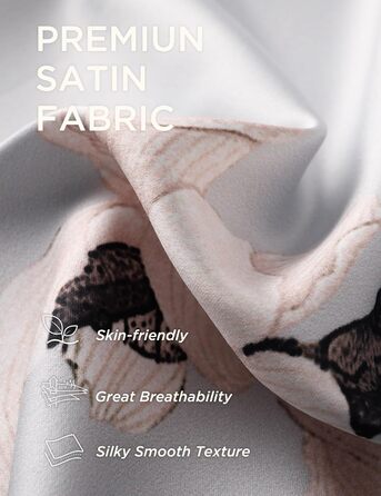 Кимоно-халат Babeyond з квітковим принтом, атласний, для вечірок, сірий (один розмір)