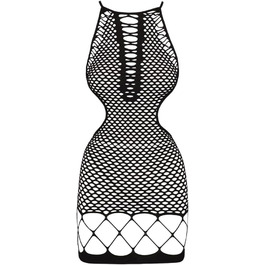 Чорна мереживна сукня Orion Netzkleid для жінок: сексуальна, з вирізами на талії, глибоким декольте, облягаюча фігуру
