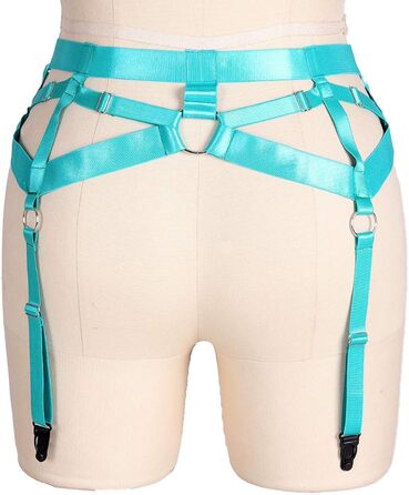 Жіночий корсет-накидка в стилі панк з 4 кліпсами, набір шнурів, шкарпетки Харадзюку, універсальний розмір, смарагдовий