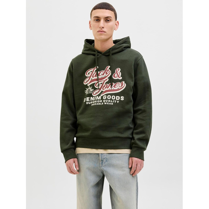 Чоловічий худі з капюшоном Jack & Jones з логотипом, розмір L