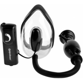 Вібраційний жіночий насос Pipedream Fetish Fantasy Extreme, прозорий & чорний, 5,5 дюйми