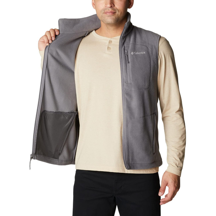 Чоловічий флісовий жилет Columbia Fast Trek Fleece Vest, сірий (City Grey), сезон Осінь-Зима 2024/2025