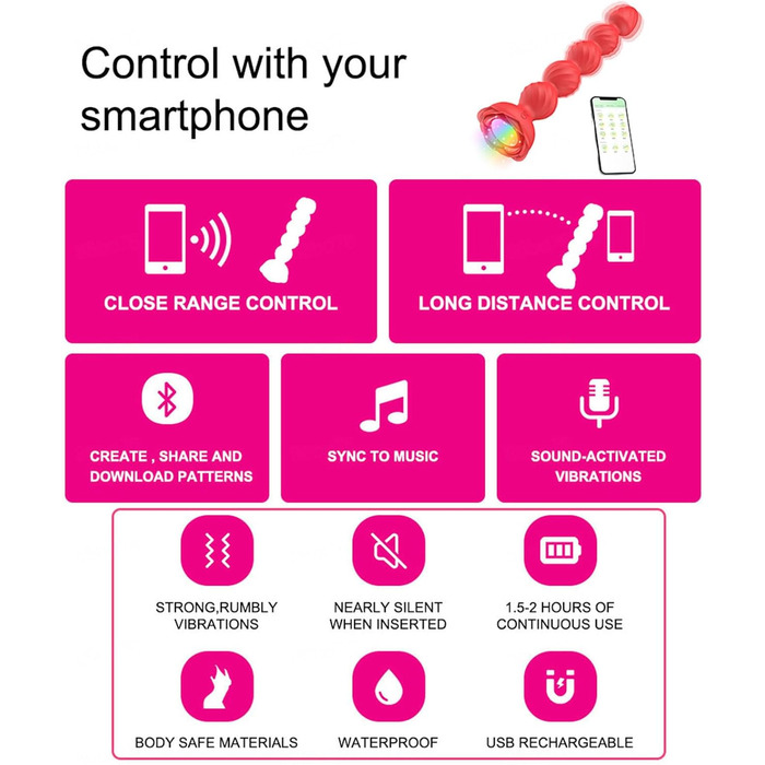 Вібратор для анусу з пультом дистанційного керування, 9 режимів, силікон, чорний | Іграшки для дорослих