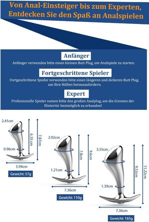 Набір анальних пробок Yivans (24мм, 29мм, 36мм) з металу, кристали, діаманти, для пар, жінок та чоловіків
