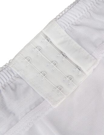 Набір стрічок для панчіх Ohyeah з високою талією, мереживо, сітка, ремінці з 6 металевими кліпсами, білий/розкішний сад, XS-S