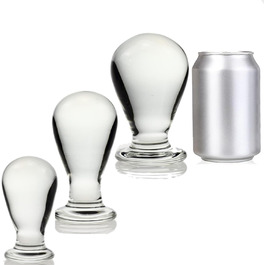 Сет анальних пробок ScreaAss з скла, 3 шт. (4/5/6 см), для жінок та чоловіків, анальні намиста, стимулятор G-точки, прозорий набір