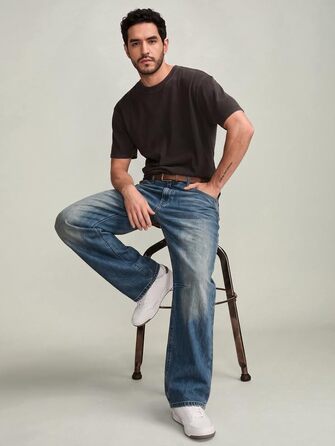 Чоловічі джинси Baggy JMIERR, широкі варені джинси в стилі streetwear, сині
