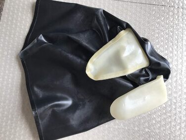 Латексні шорти сексуальної білизни з анальним конденсатом для косплею, чорні (L), 1 шт.