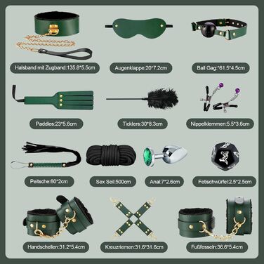 Набір для БДСМ для пар: 13 предметів (наручники, фетіш-аксесуари)