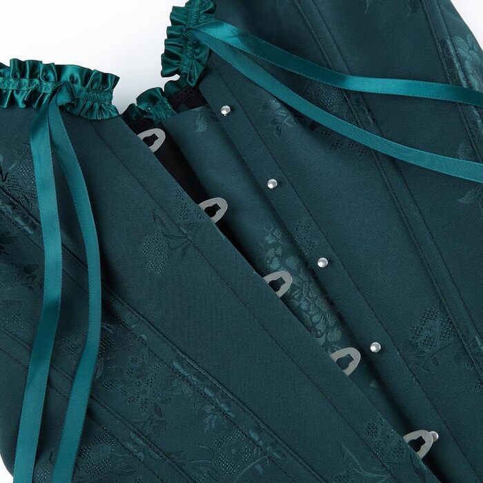 Корсет для жінок Kevry Gothic, форма одягу, корсаж, бюстгальтер, спідня білизна, топ (34-36, темно-зелений)