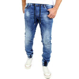 Чоловічі джинсові джогери Reslad Slim Fit, спортивні штани в стилі джинс RS-2073, сині, розмір XL