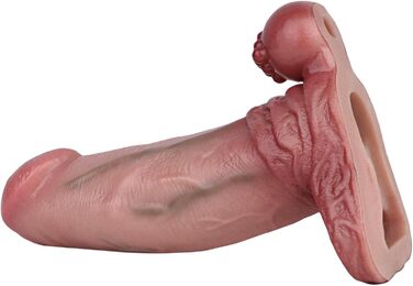 Силіконовий пеніс-чохол для чоловіків: реалістичний дилдо-чохлик, збільшення статевого члена, покращення ерекції, секс-іграшки для чоловіків