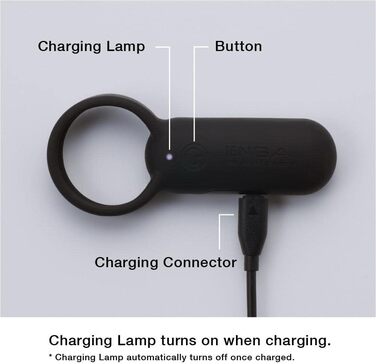 TENGA SVR: Вібруючий кільце для чоловічого статевого члена з підзарядкою, 7 режимів вібрації, чорний колір