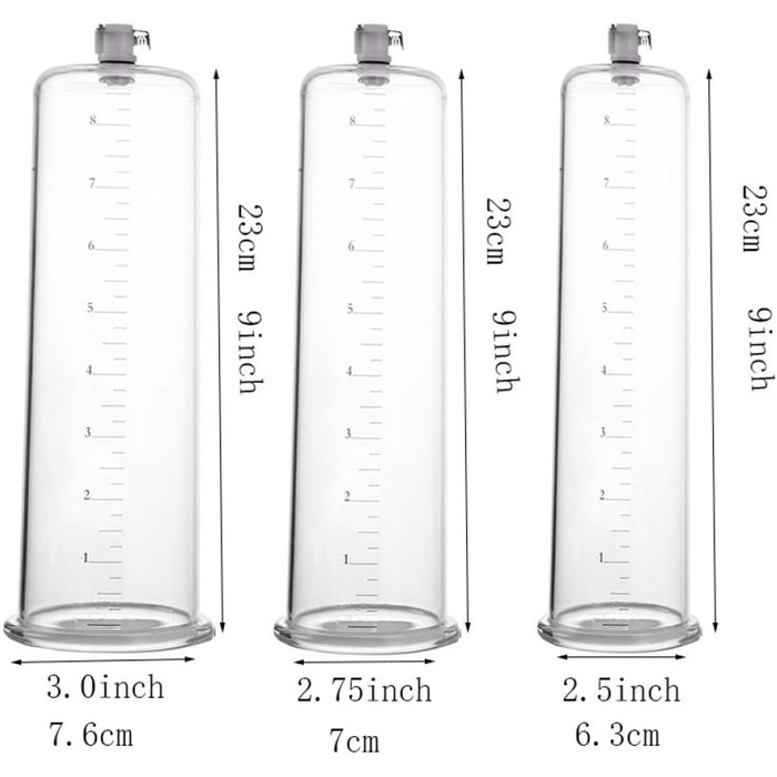 Вакуумна помпа для збільшення пеніса з силіконовим шлангом для чоловіків. Допомагає при еректильній дисфункції. Іграшка для дорослих для соло та парних ігор (23x5.7 см)