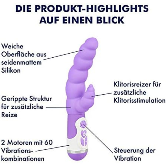 EIS Lustraupe - вібратор кролик, 10 програм, силікон, вологостійкий