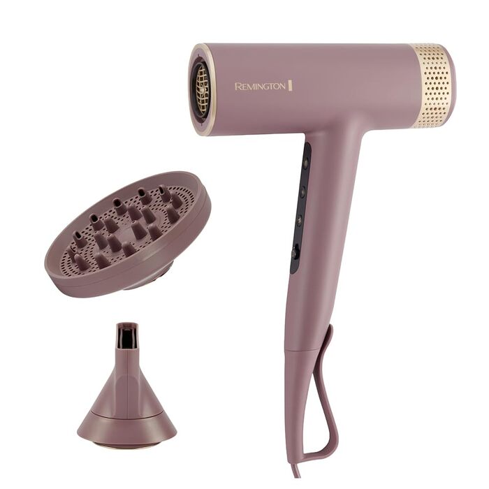 Фен для волосся Remington AIRvive EC8930 з безщітковим цифровим двигуном, іонною технологією та анти-фриз ефектом, 12 рівнів налаштувань, дифузор та насадка для стайлінгу