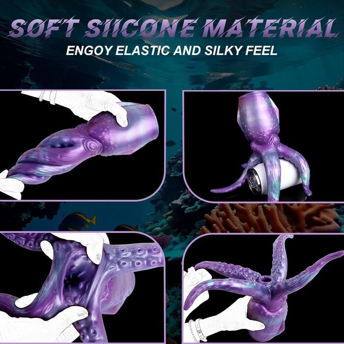 Реалістичний мастурбатор у вигляді інопланетної істоти з 4 щупальцями, силікон, 2 в 1, для чоловіків