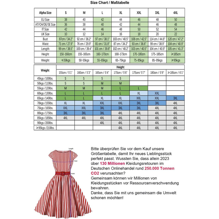 Сукня в стилі рокабіллі 50-х років AXOE з бавовни та поясом, розмір XXL