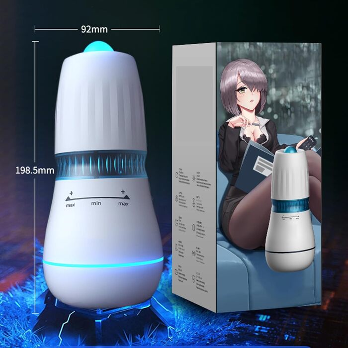 Електричний мастурбатор для чоловіків з 10 режимами, телескопічною функцією та ротацією. Іграшка для дорослих, мастурбатор, пеніс-мастурбатор