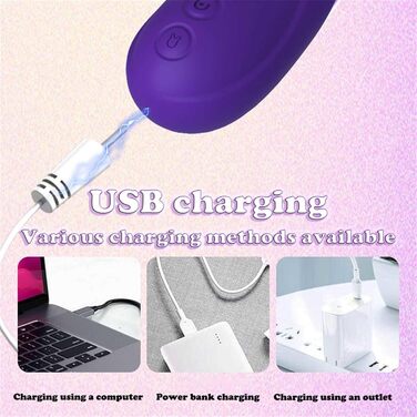 Вібратор Rabbit Silikon Dildo з 10 режимами вібрації, LED-підсвічуванням для стимуляції клітора та G-точки, для жінок, фіолетовий