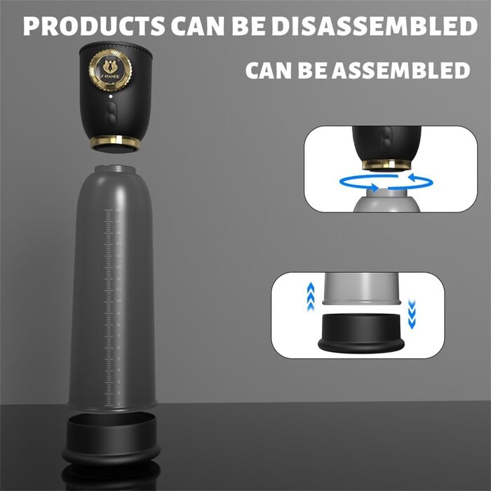 Електричний мастурбатор 2-в-1: насос для збільшення та стимуляції пеніса. Автоматичний вакуумний стимулятор для чоловіків