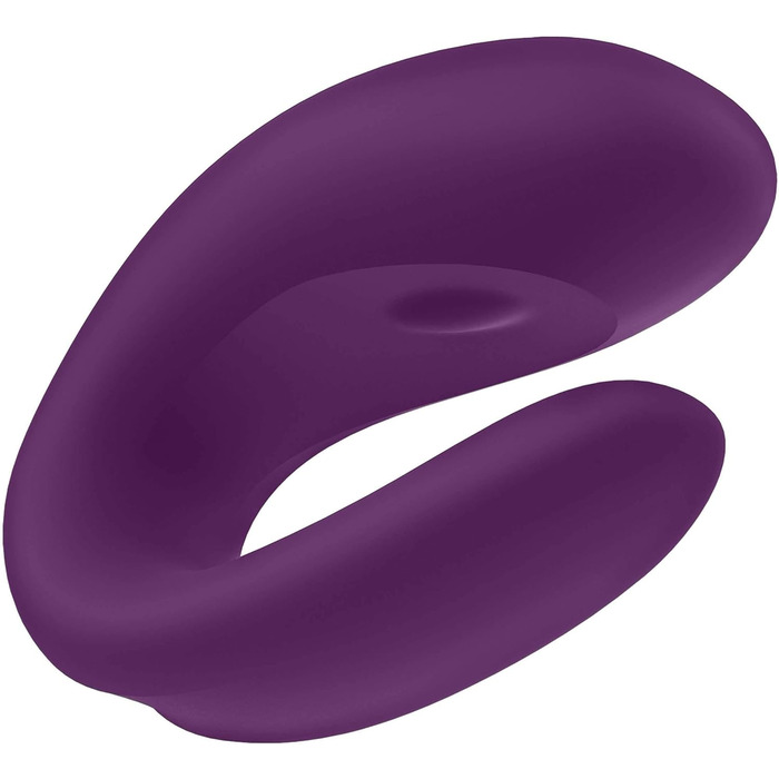 Satisfyer Double Joy Connect App - парний вібратор з керуванням через додаток | 9 см | Інтимні іграшки для пар | Сильні вібрації | Керування через додаток | Фіолетовий колір