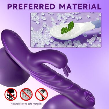 Вібратор для жінок Jinqian Rabbit з 10 режимами вібрації, стимуляція G-точки та клітора, анальний вібратор, масажер для соло
