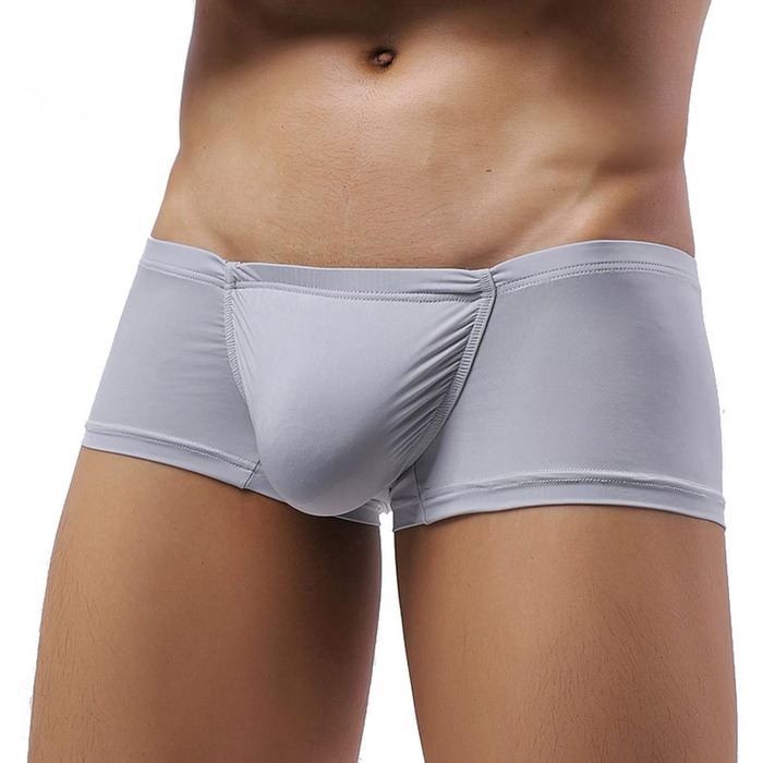 Шорти боксери чоловічі Faringoto, дихаюча білизна з шовковистого льону, труси боксери (XL, блакитний, чорний, білий, сірий, зелений)