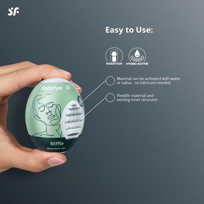 Яєчко для самостійного задоволення Satisfyer, набір 6 шт., TPE, гідроактивне, одноразове