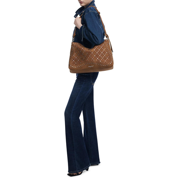 Жіноча сумка через плече Desigual Leiria Yankee, колір верблюжий (camel brown)