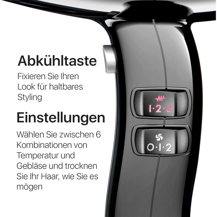 Професійний фен для волосся Valera Swiss Silent Jet Light 7500 Ultrablack, 2000 Вт, з іонним генератором та мотором PM-Pro