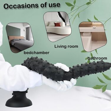 Анальний дилда Extra Langer Monster Spiral Dildo з текстурою для чоловіків та жінок, стимуляція G-точки, LZYLWC (Чорний, L)