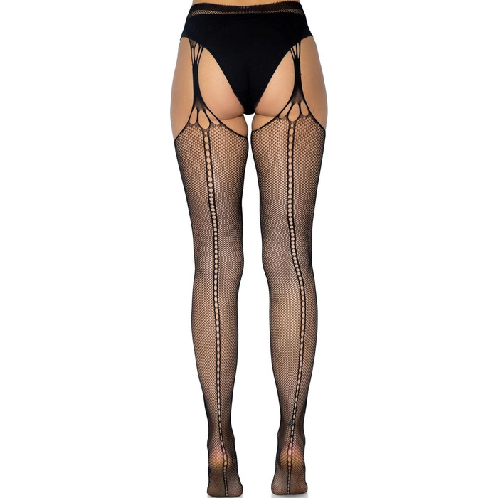 Чорні мереживні шкарпетки-стріжки Leg Avenue, універсальний розмір