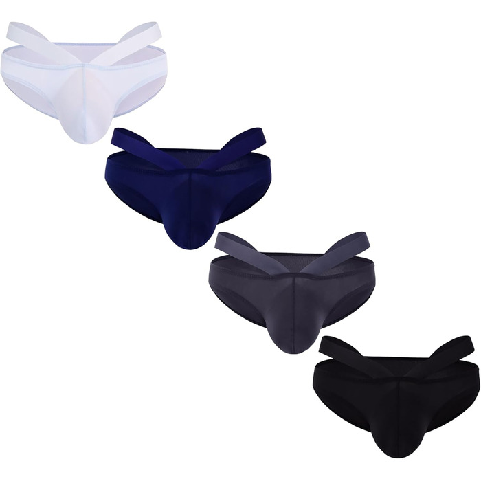 Сліп YUFEIDA для чоловіків (4 шт. у наборі) - сексуальний дизайн, дихаючий матеріал, для занять спортом та фітнесом, M