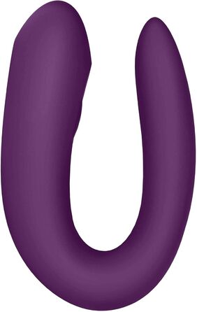 Satisfyer Double Joy Connect App - парний вібратор з керуванням через додаток | 9 см | Інтимні іграшки для пар | Сильні вібрації | Керування через додаток | Фіолетовий колір