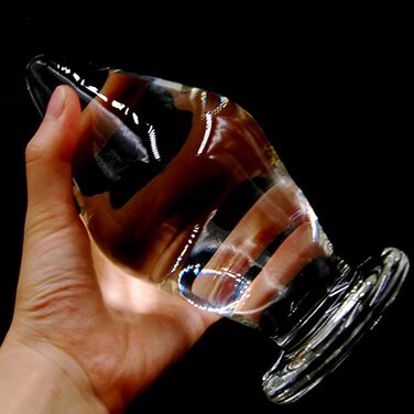 Скляний анальний плагін XXL 80 мм: кришталеві кулі, стимулятор G-точки, для чоловіків та жінок