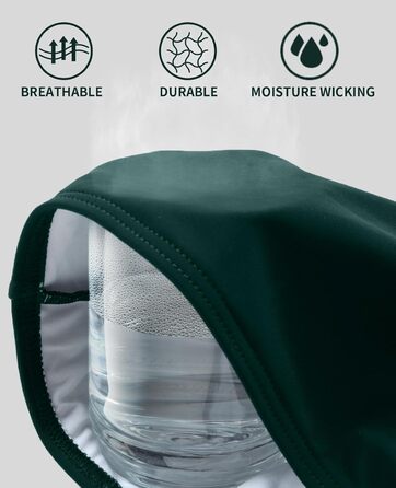 Спортивний купальник Charmo для жінок з животом, цільнокомбінований з блискавкою спереду, з чашками (XL, зелений/бірюзовий)