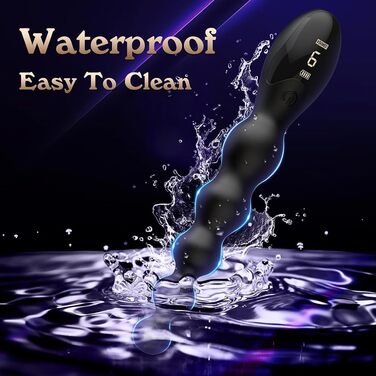 Анальні вібратори з силікону Kuaecr: масажер для стимуляції G-точки та простати, 9 режимів вібрації, для жінок та чоловіків