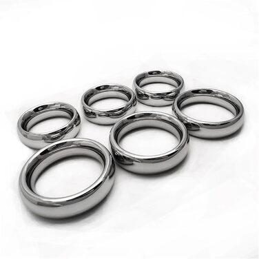 Сталевий кільце для пеніса з фіксатором яєчок, сталевий кільце для пеніса, кільця для пеніса, бондінг, кільце приборкання, інтимна біжутерія, секс-іграшки для чоловіків, затримка еякуляції, 3 розміри (40+45+50 мм)