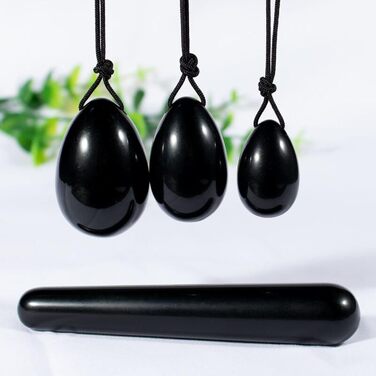 Набір каменів для вагінального тренування Кегель Rosenquarz Jade Yoni Ei - тренування м'язів та гігієна