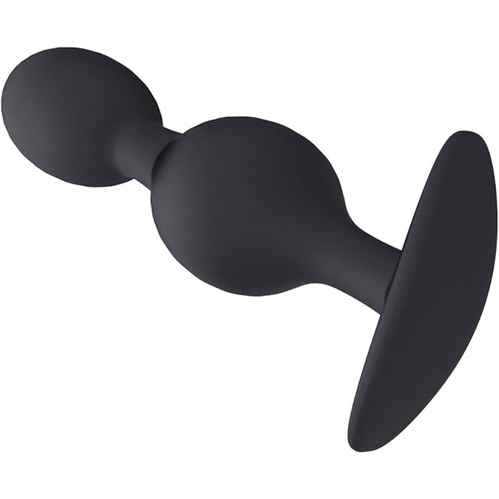 Силіконовий анальний плаг Guspiun зі сталевою кулею для масажу простати, секс-іграшка для чоловіків та жінок (Чорний, S+M+L)