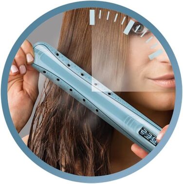 Випрямляч для волосся Remington Wet2Straight S7300 для вологого та сухого волосся, з LCD-дисплеєм та антифриз-ефектом, 140-230°C